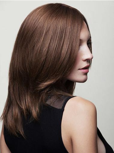 Brown Wavy Long Real Hair Wig – Natural Look for Women