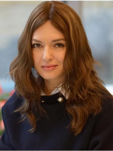100% Hand-Tied 18 Inch Wavy Wig – Long Remy Human Hair for Women
