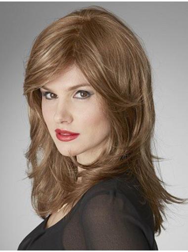 Affordable Long Wavy Human Hair Wig – Shoulder Length, Natural