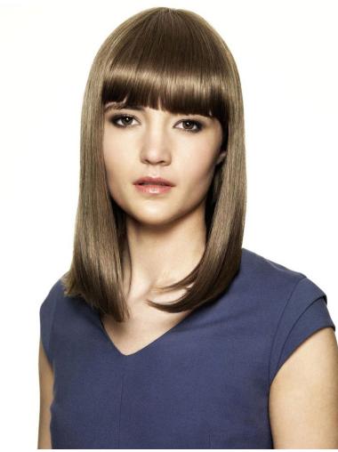 Shoulder Length Straight Human Hair Wigs – Budget Friendly
