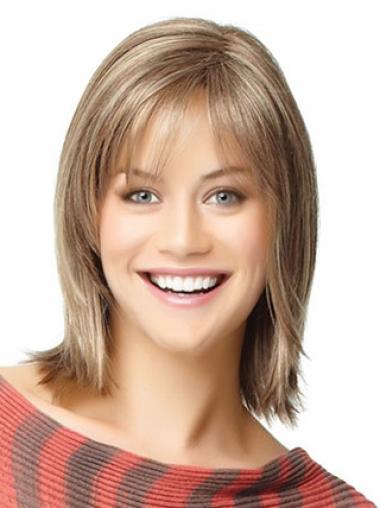 Blonde Straight Human Hair Bob Wig – Shoulder-Length