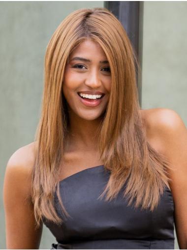 Long Auburn Remy Human Hair Lace Wig – Monofilament Construction for African American Hair