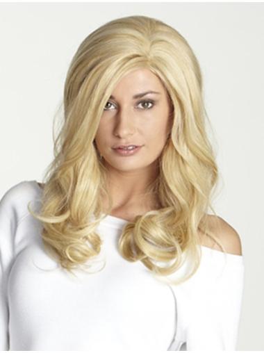 18" Blonde Wavy Long Wig – Durable Synthetic Hair For Women