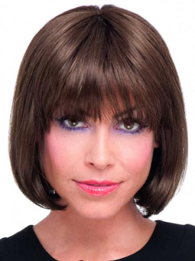 Modern Auburn Bob Wig – Straight Remy Human Hair Lace Front