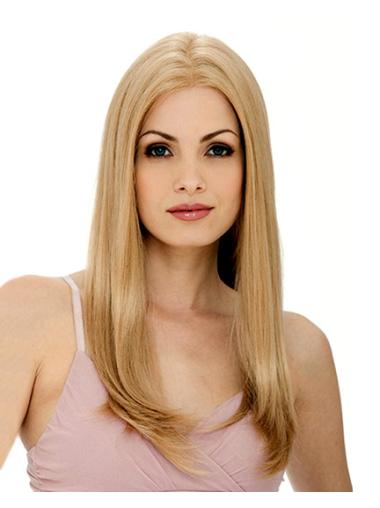 Long Blonde Human Hair Wigs – Straight Layered Top Online