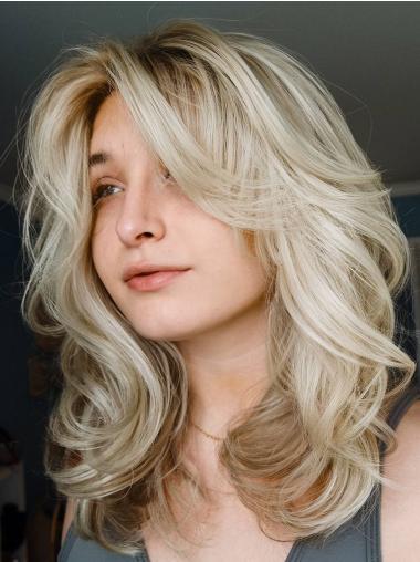 14" Shoulder-Length Synthetic Layered Wigs Wavy Style
