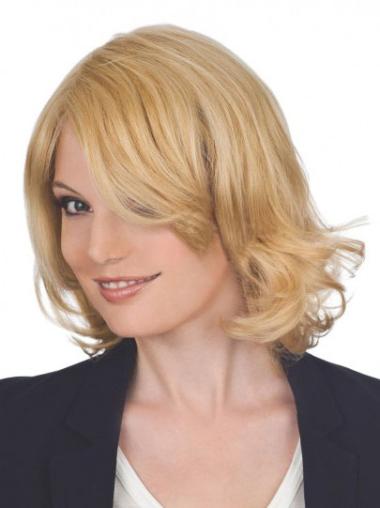 12" Chin-Length Layered Lace Front Wig – Remy Human Hair Top Quality