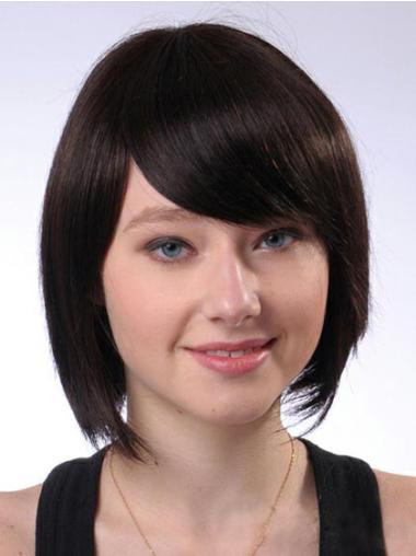 Brown Human Hair Bob Wig – Capless & Natural Look