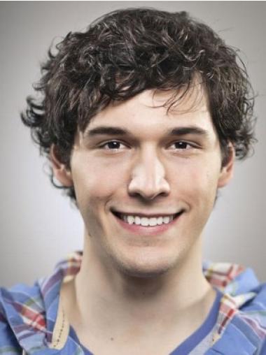 Short Curly Human Wig for Men – Natural Look & Easy Wear