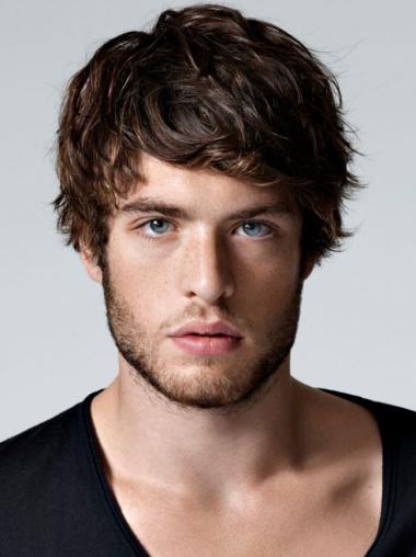 Real Human Hair Short Wig – Straight for Young Men