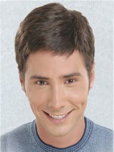 Lace Front Short Straight Synthetic Men's Wigs