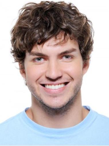 Men’s Short Wavy Lace Front Wig – High Quality Synthetic Hair