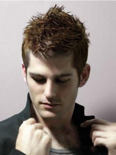 Men’s Straight Real Hair Wig – Stylish and Fashionable