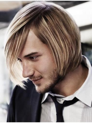 100% Hand-Tied Straight Synthetic Wigs for Men – High Quality