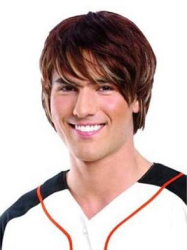 Men’s Popular Auburn Lace Front Wig – Natural Look