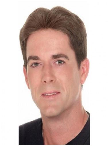 Men’s 100% Hand-Tied Straight Short Hair Wigs – Natural Look