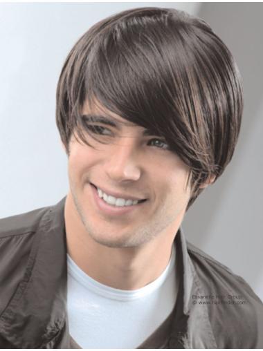 Short Straight Capless Hair Wig for Men Stylish