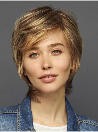 Short Straight Blonde Wig – Synthetic Boycut Budget Friendly