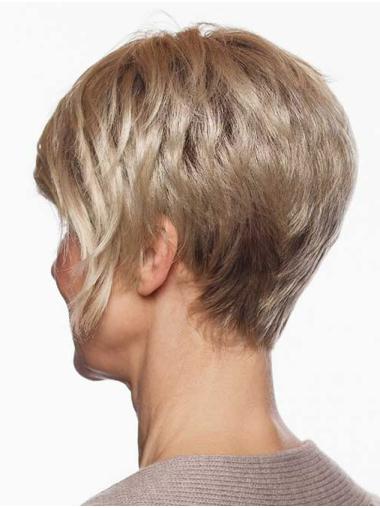 Trendy Blonde Straight Boycut Wig – Short Synthetic Hair