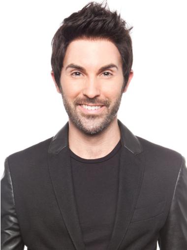 Straight Remy Human Hair Wig for Men – No Bangs Style