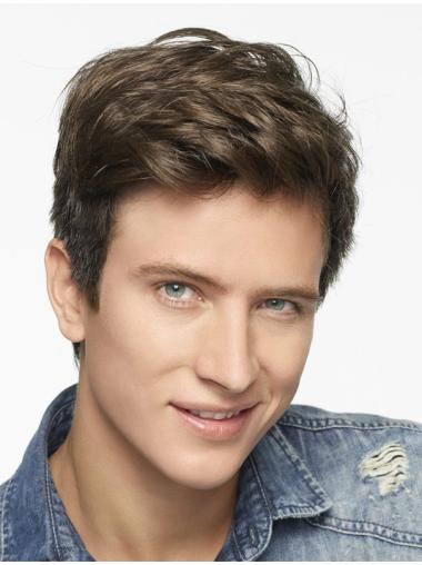 Short 4 Inch Men’s Wig – Straight Synthetic Hair