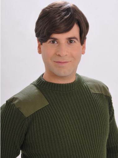 Men’s 6 Inch Straight Lace Front Wig – Human Hair Quality