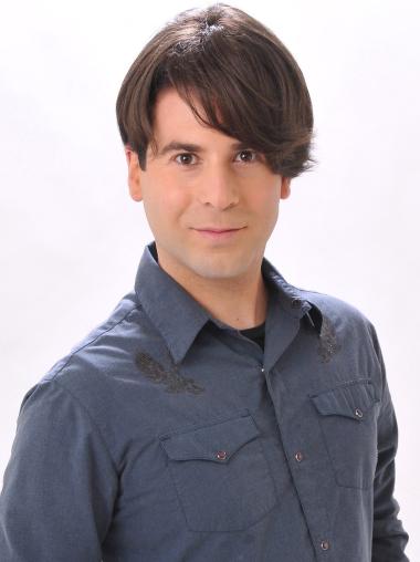 Straight 8 Inch Lace Front Remy Human Hair Wig for Men