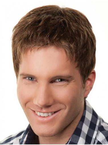 Straight Synthetic Men’s Wig – Suitable for Everyday Wear, Short Cut