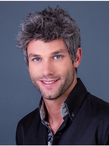 Straight 4 Inches Cropped Synthetic Fashion Wig for Men