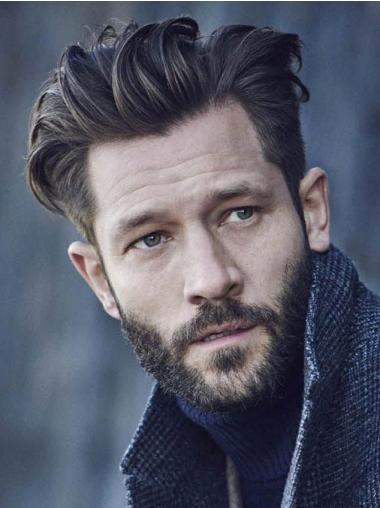 Synthetic Hair Wig for Men – 4" Cropped Brown Style