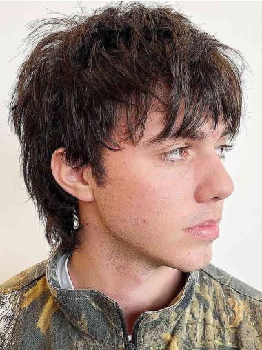 6 Inch Brown Synthetic Male Wigs – Wig For Men