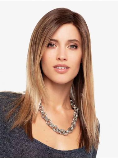 Long Straight Brown Wig – Lace Front Synthetic Style