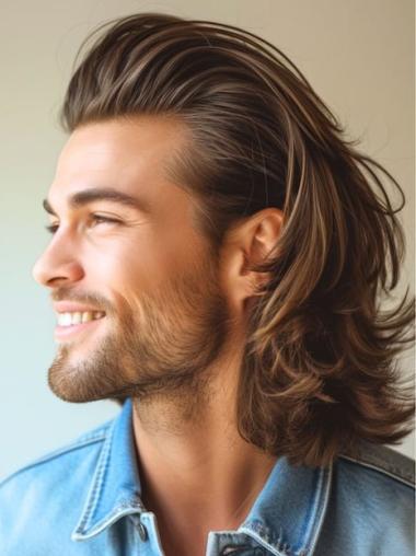 Men's 14" Synthetic Lace Front Wig - No Bangs for Sale