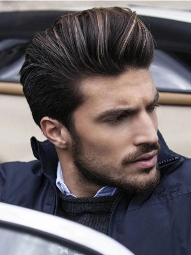 Men's Hair Synthetic Wig Boycut Straight Lace Front Style