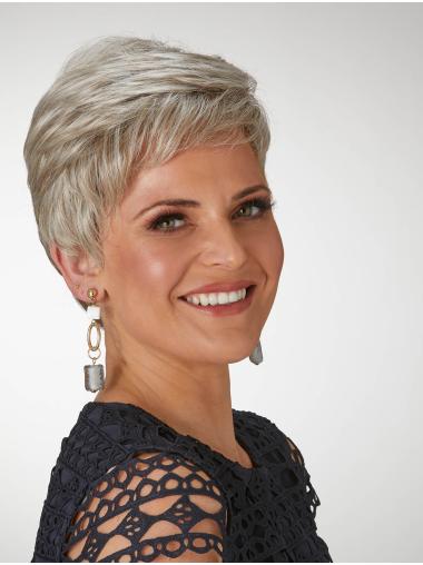Women's 4 Inch Straight Synthetic Cropped Wigs Lace Front