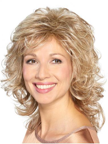 14" Shoulder Length Synthetic Layered Wig Medium Length