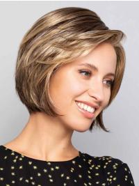 Chin Length Blonde Synthetic Bob Wig Straight Short Style