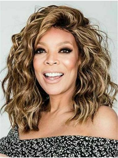14" Capless Curly Synthetic Wig Blonde Bob Shoulder Length