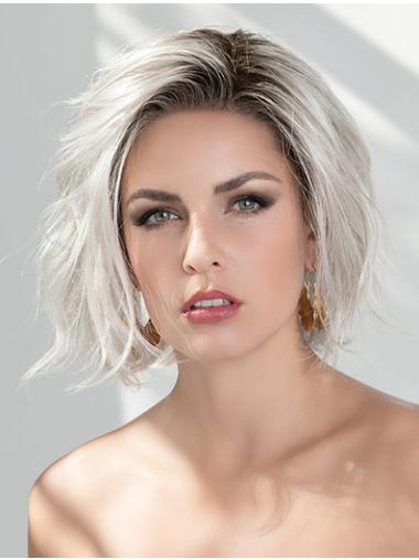 Chin-Length Wavy Bob Wig – 100% Hand-Tied for Natural Look