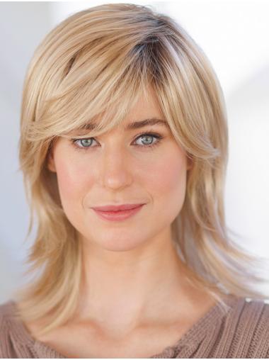 12" Layered Straight Blonde Synthetic Wig Chin Length