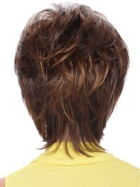 Short Layered  Beautiful Synthetic Wigs for Elderly Women