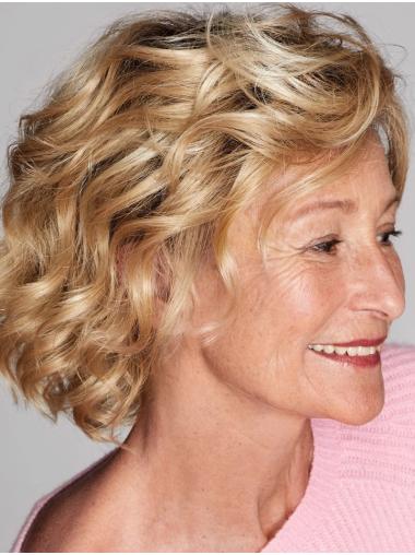 10" Blonde Chin Length Monofilament Synthetic Wig for Women