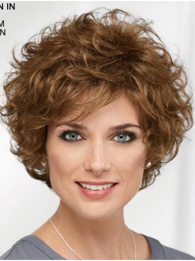 Short Curly Brown Synthetic Wigs 8" - Classic Styled Hairpiece