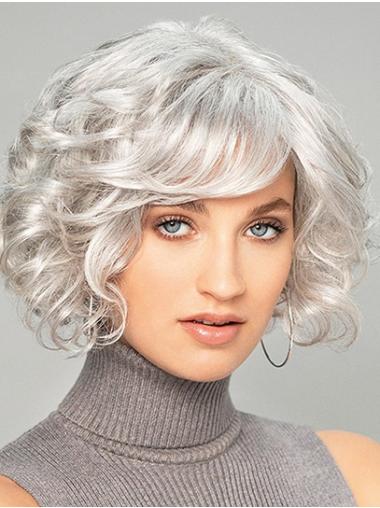 10" Chin Length Curly Synthetic Bob Wig - Capless Design