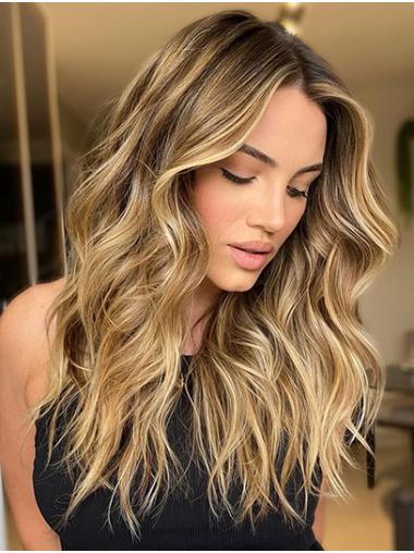 Blonde Wig 18 Inch Long No Bangs Budget-Friendly Style