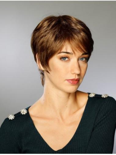 Short Synthetic Boycuts Wig Sassy 100% Hand-Tied Cap