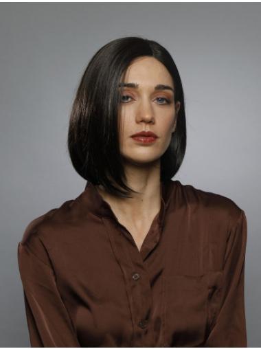 Synthetic Black Bob Wig Straight Shoulder Length