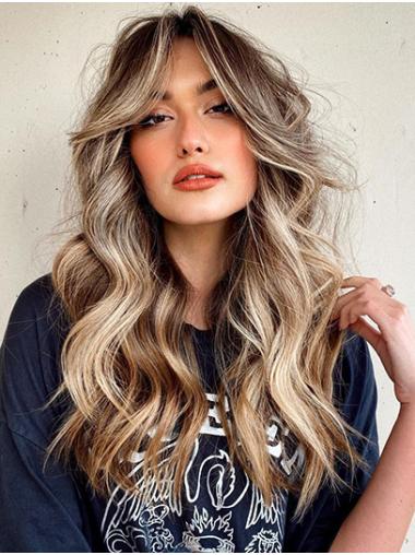 Long 18" Layered Blonde Monofilament Wig – Natural Look Synthetic Hair