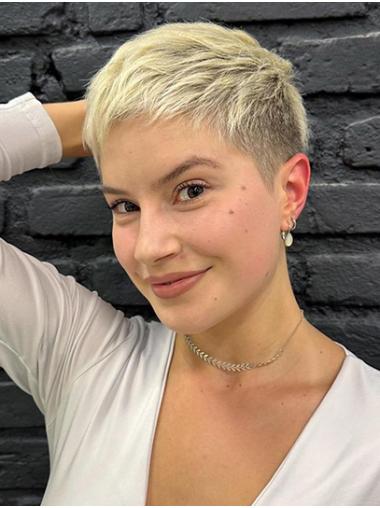 Ladies Short Synthetic Wig 4" Boycut Lightweight