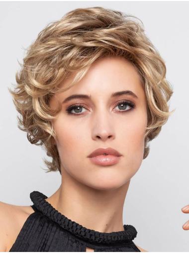 Ladies Short Blonde Bob Wig Curly Synthetic Lightweight and Stylish